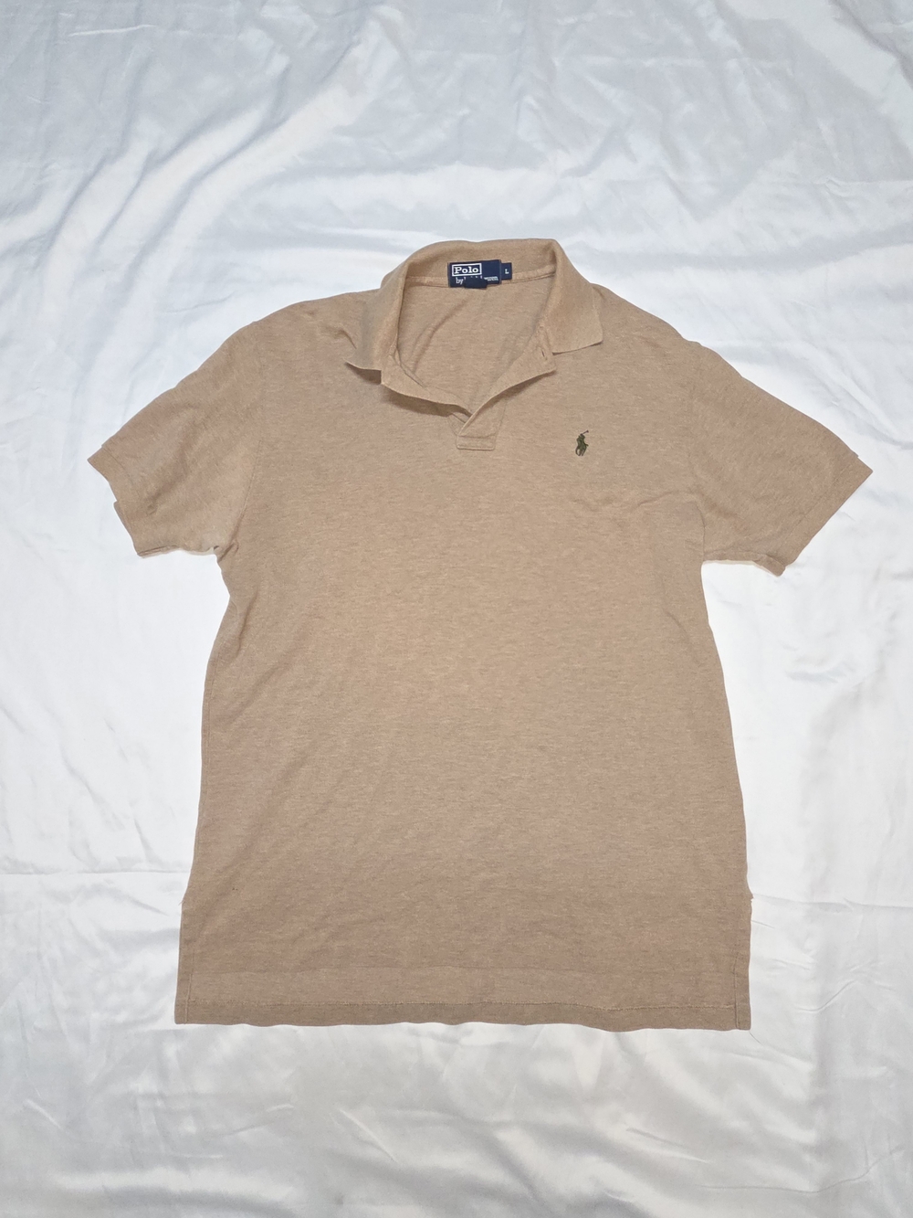 Polo by Ralph Lauren Men's Beige/Tan Short Sleeve Polo